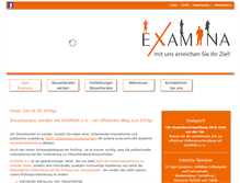 Tablet Screenshot of examina-ev.de